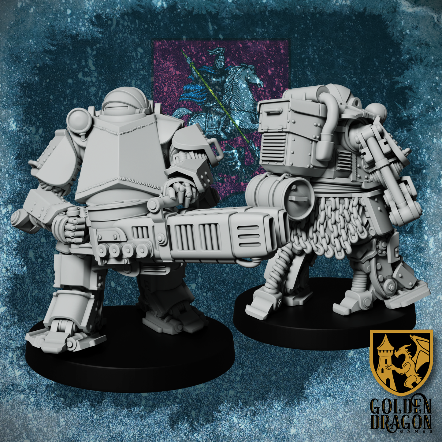 Russian Empire SB-24 ’Druzhina’ Battlesuits | Golden Dragon Games Weird WW2 Role Playing Miniatures