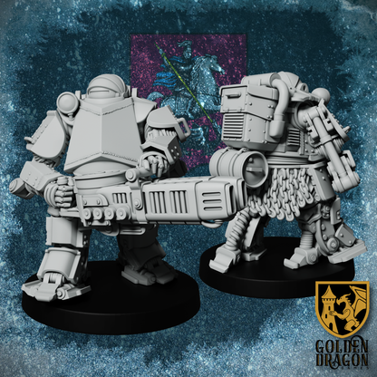 Russian Empire SB-24 ’Druzhina’ Battlesuits | Golden Dragon Games Weird WW2 Role Playing Miniatures