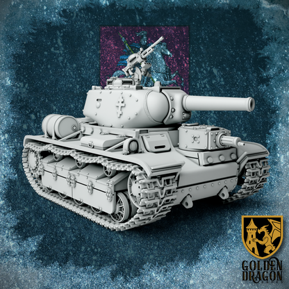 Russian Empire T-30 ’St. Dmitry’ Battle Tank | Golden Dragon Games Weird WW2 Role Playing Miniatures
