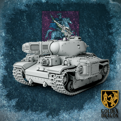 Russian Empire T-30 ’St. Dmitry’ Battle Tank | Golden Dragon Games Weird WW2 Role Playing Miniatures