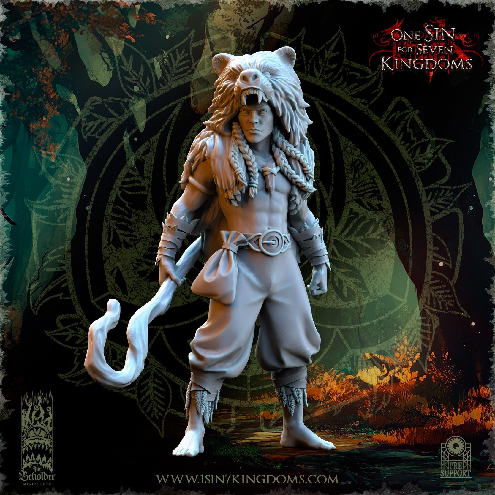 Evergreen Elves Beastmasters | The Beholder Miniatures 28/32mm Fantasy Wargaming Miniatures (Copy)