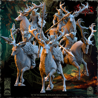 Evergreen Elves Deepwood Riders | The Beholder Miniatures 28/32mm Fantasy Wargaming Miniatures