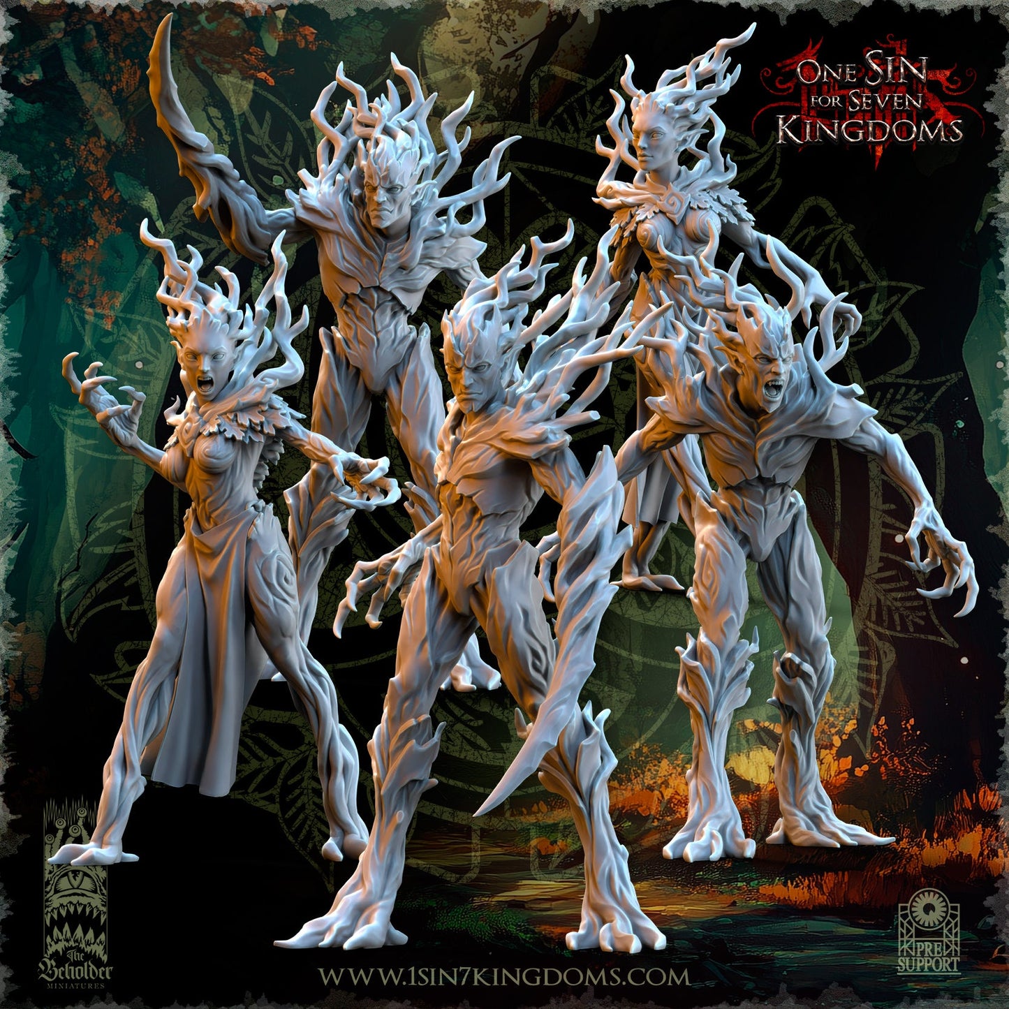 Evergreen Elves Druades | The Beholder Miniatures 28/32mm Fantasy Wargaming Miniatures