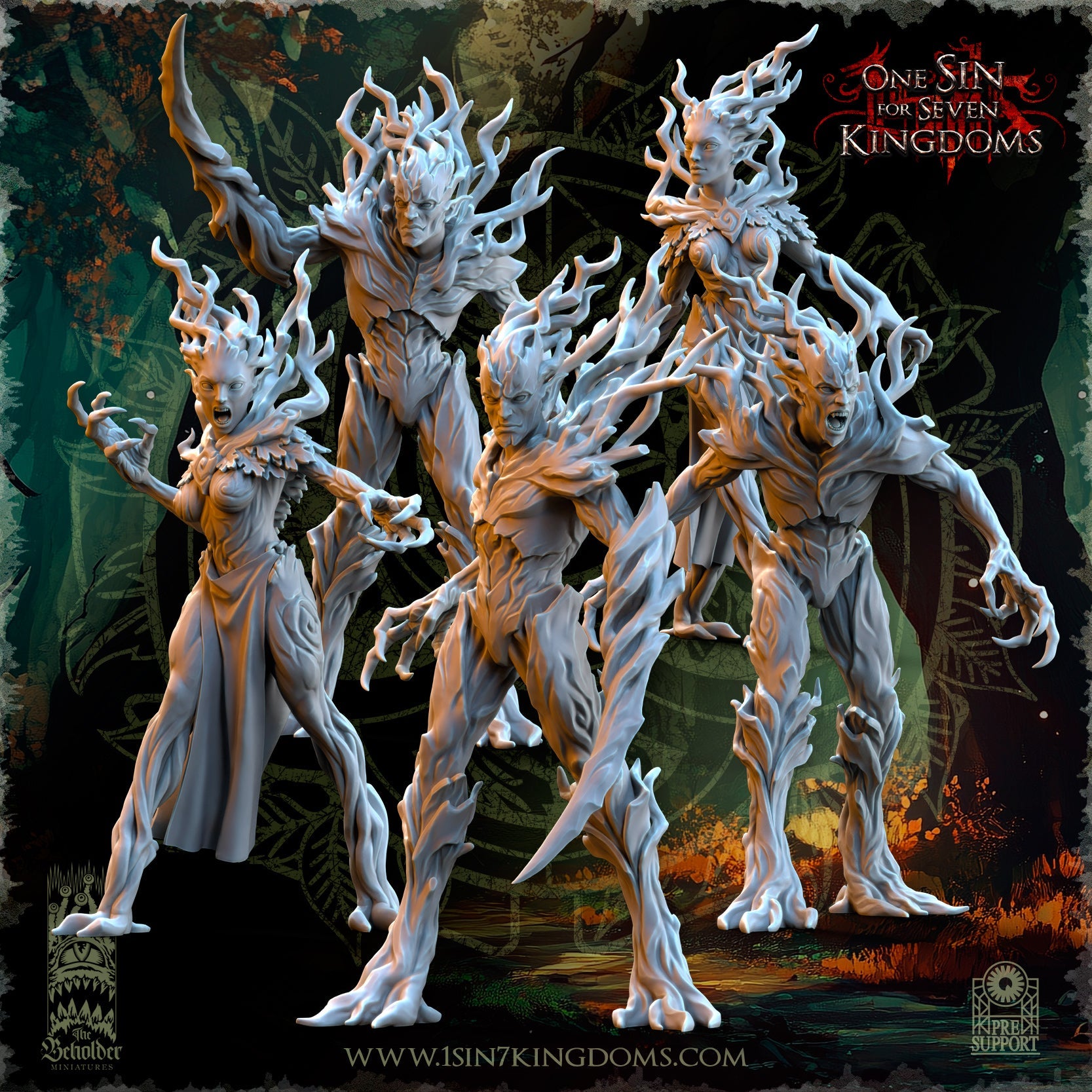 Evergreen Elves Druades | The Beholder Miniatures 28/32mm Fantasy Wargaming Miniatures