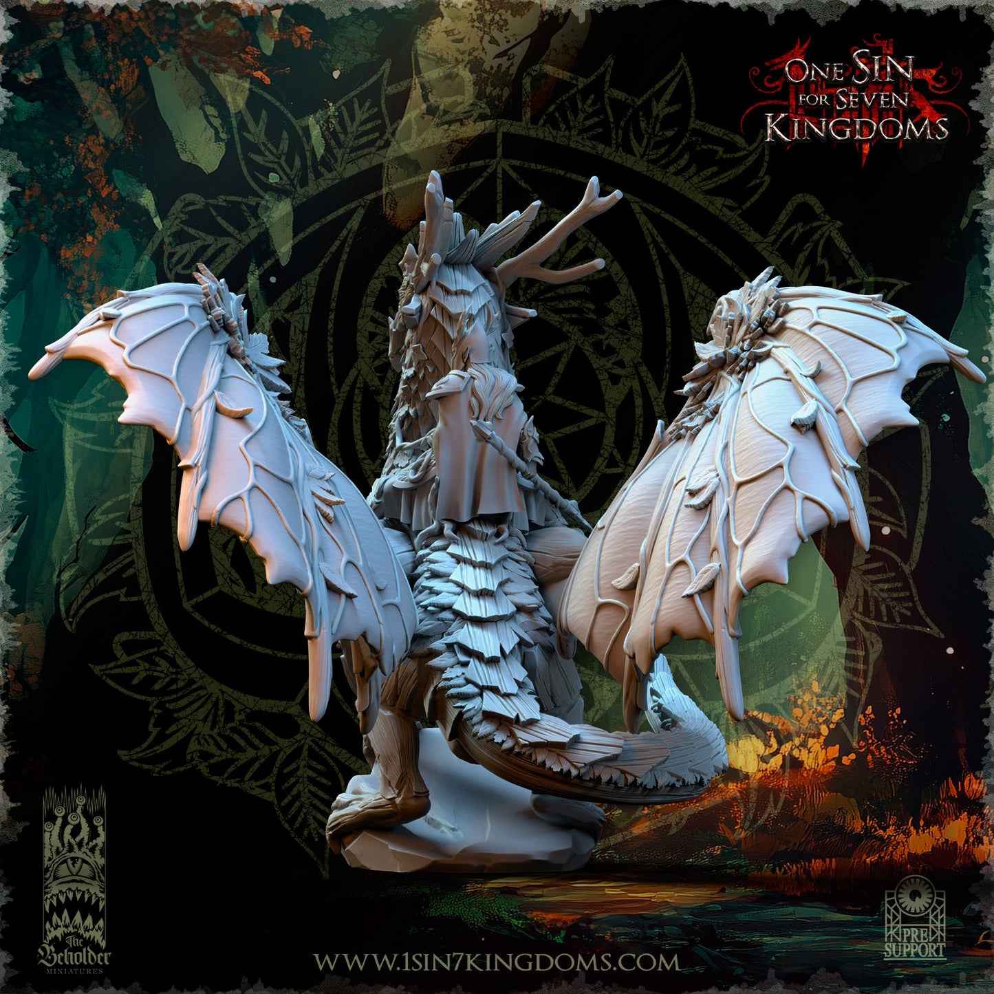 Evergreen Elves Forest Dragon | The Beholder Miniatures 28/32mm Fantasy Wargaming Miniatures
