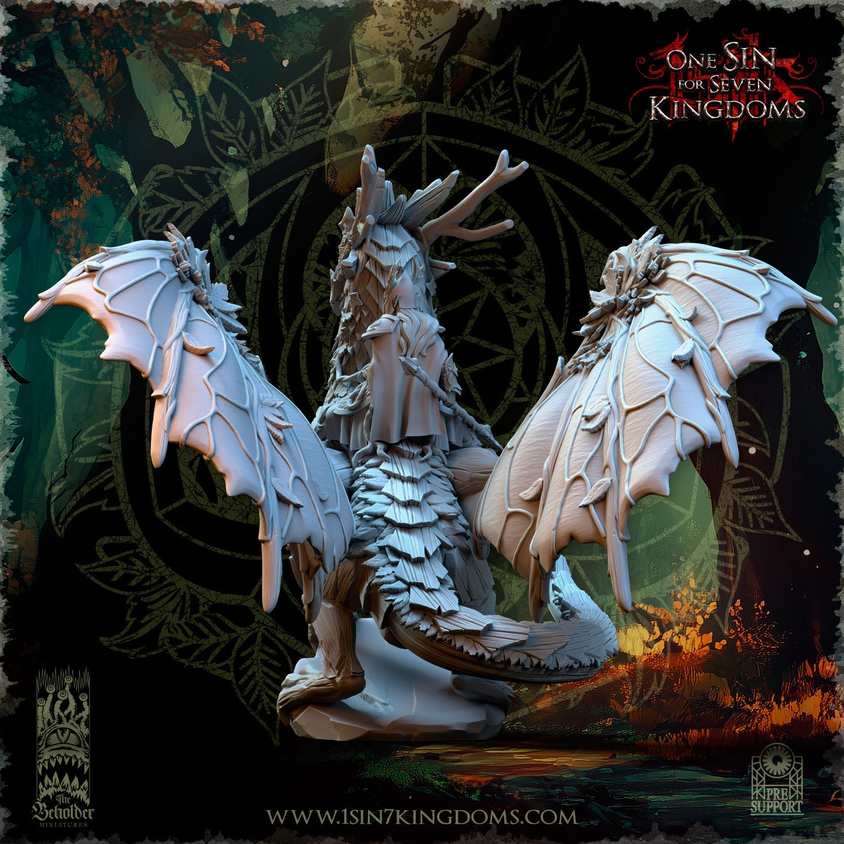 Evergreen Elves Forest Dragon | The Beholder Miniatures 28/32mm Fantasy Wargaming Miniatures