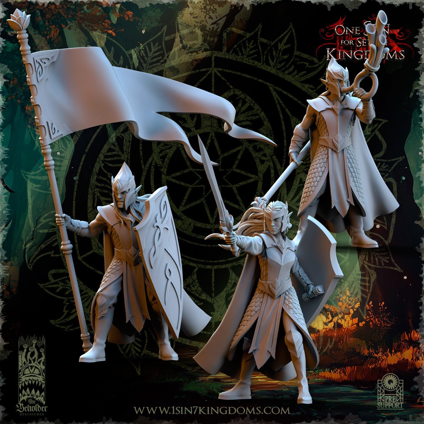 Evergreen Elves Forest Militia | The Beholder Miniatures 28/32mm Fantasy Wargaming Miniatures (Copy)