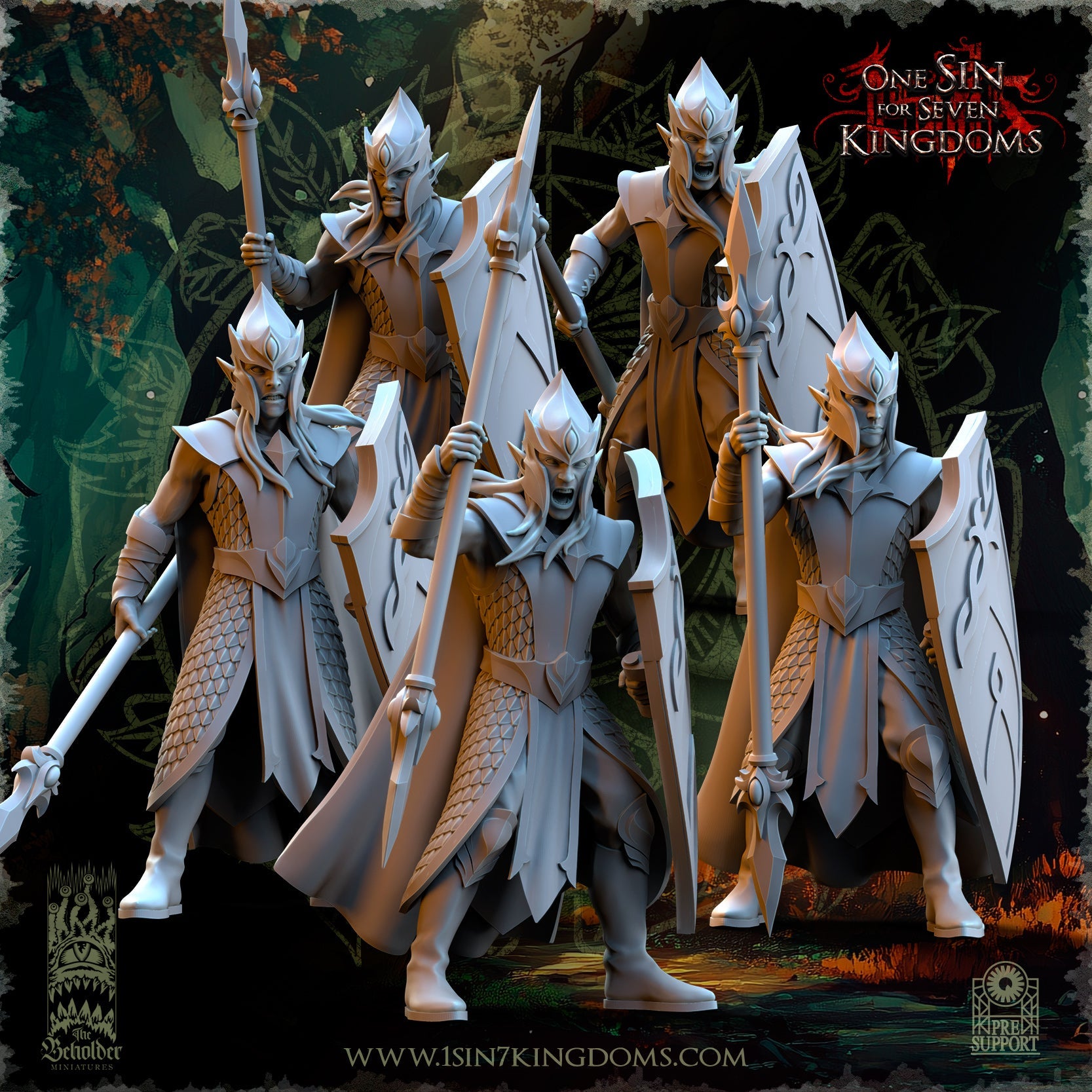 Evergreen Elves Forest Militia | The Beholder Miniatures 28/32mm Fantasy Wargaming Miniatures (Copy)