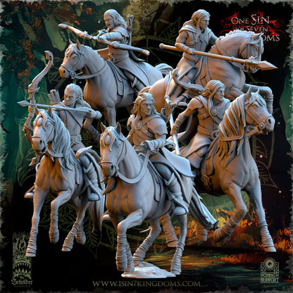 Evergreen Elves Meadow Riders | The Beholder Miniatures 28/32mm Fantasy Wargaming Miniatures