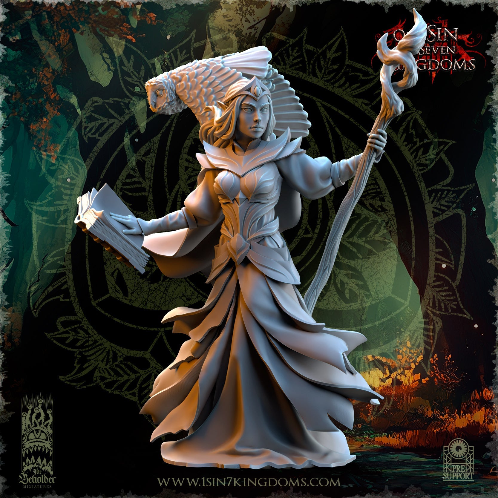 Nuara Whisper of the Trees | The Beholder Miniatures 28/32mm Fantasy Wargaming Miniatures