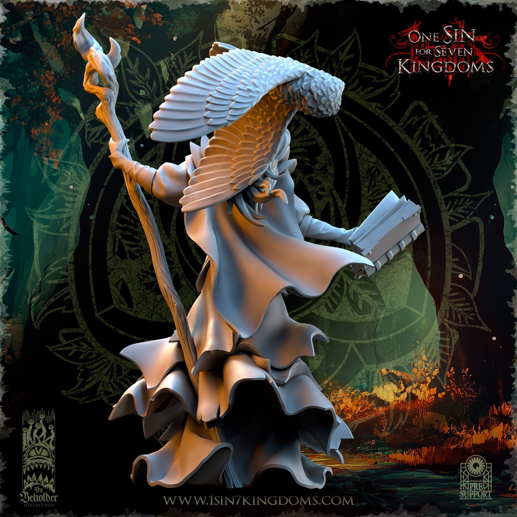 Nuara Whisper of the Trees | The Beholder Miniatures 28/32mm Fantasy Wargaming Miniatures