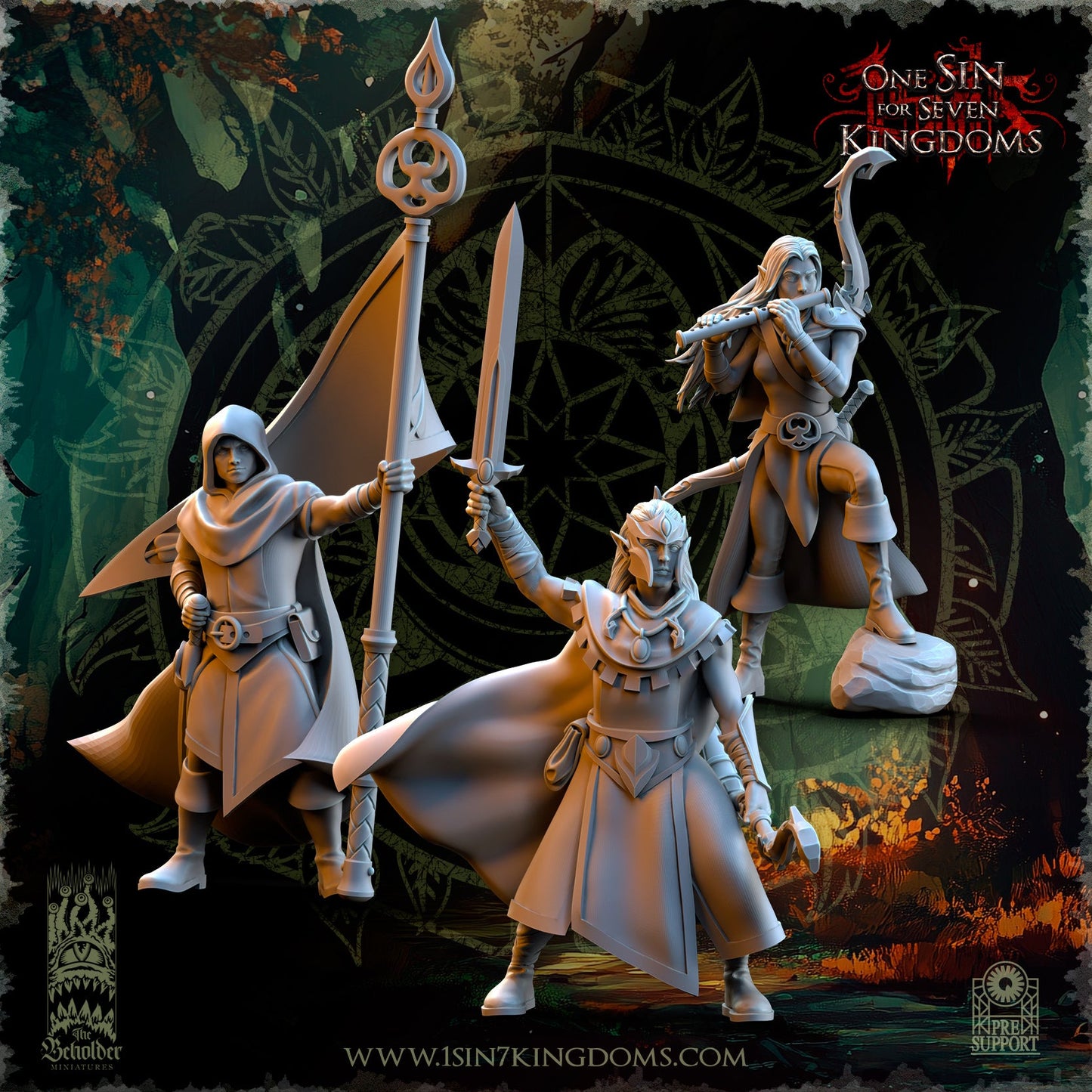 Evergreen Elves Rangers | The Beholder Miniatures 28/32mm Fantasy Wargaming Miniatures