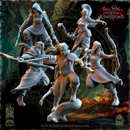 Evergreen Elves Shadowstalkers | The Beholder Miniatures 28/32mm Fantasy Wargaming Miniatures