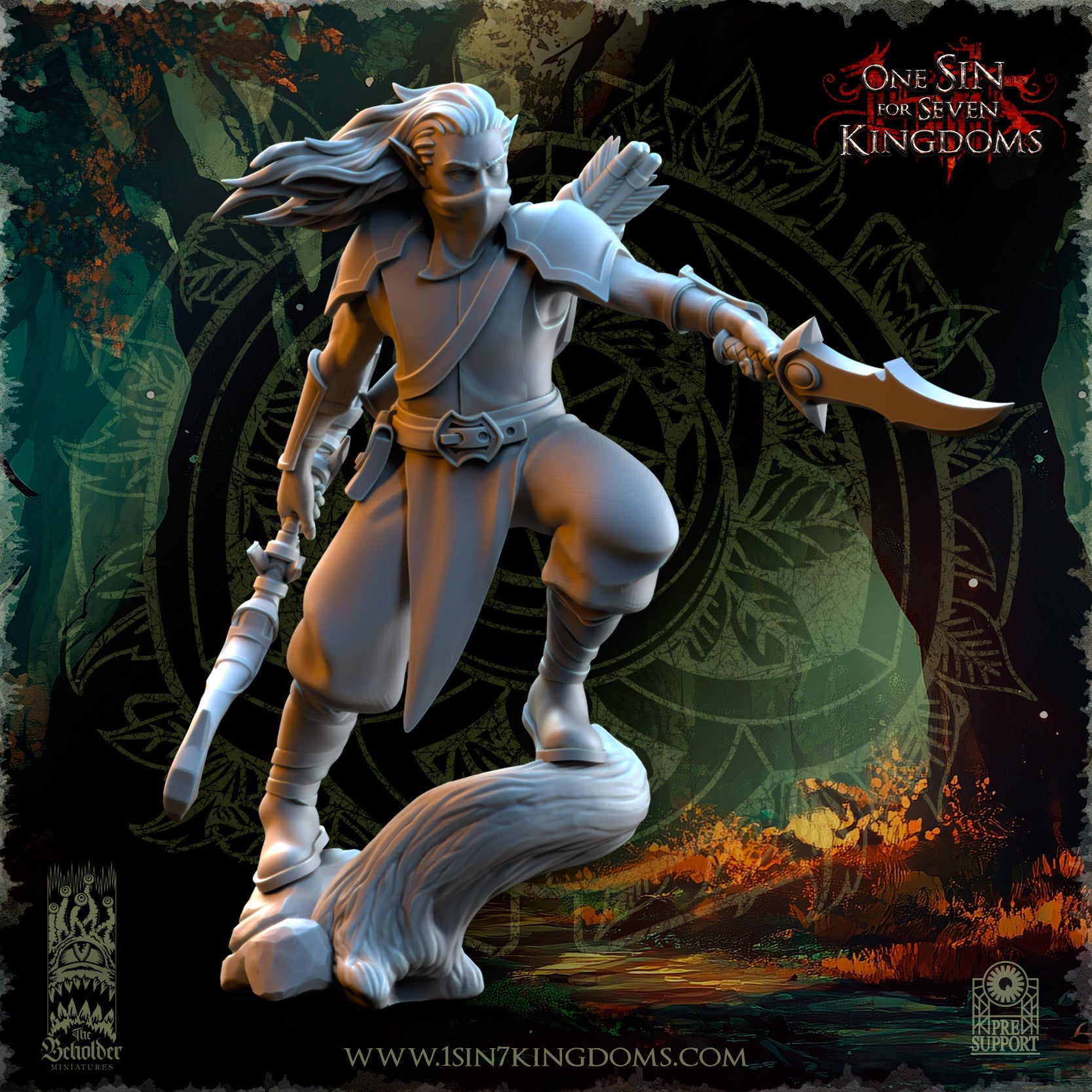 Evergreen Elves Shadowstalkers | The Beholder Miniatures 28/32mm Fantasy Wargaming Miniatures