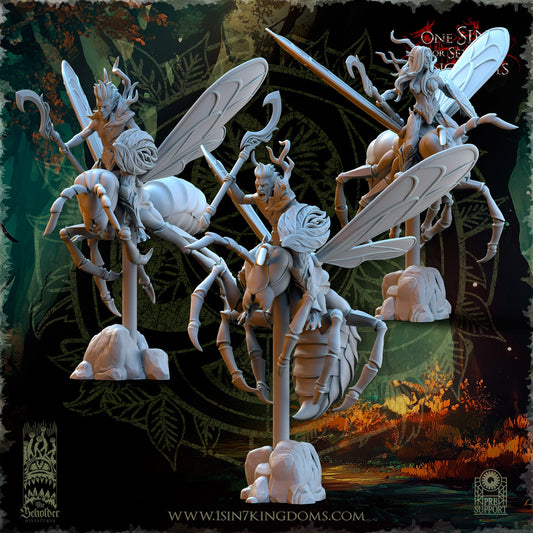 Evergreen Elves Spirits of the Forest Riders | The Beholder Miniatures 28/32mm Fantasy Wargaming Miniatures