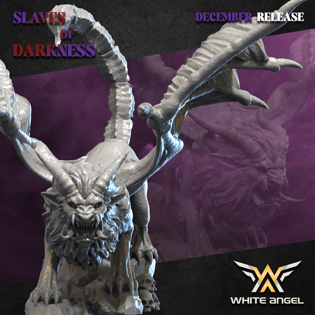 Dark Elf Manticore | White Angel 28/32mm Fantasy Wargaming Miniatures