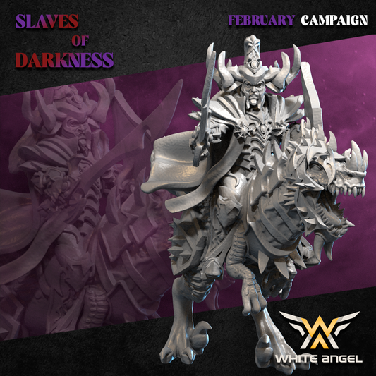 Dark Elf Emperor on Raptor | White Angel 28/32mm Fantasy Wargaming Miniatures