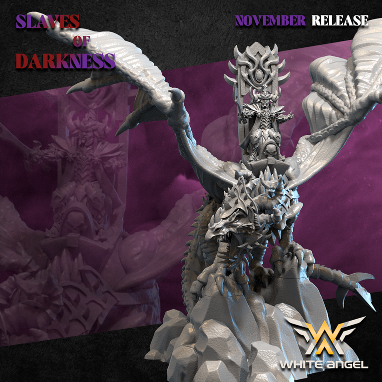 Dark Elf Dragon Lord | White Angel 28/32mm Fantasy Wargaming Miniatures