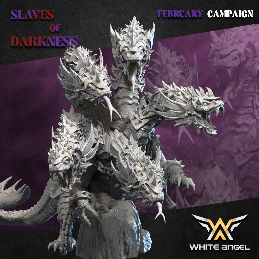 Dark Elf Heavy Hydra | White Angel 28/32mm Fantasy Wargaming Miniatures