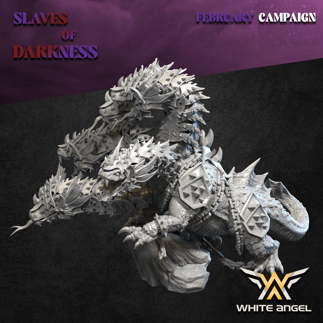 Dark Elf Heavy Hydra | White Angel 28/32mm Fantasy Wargaming Miniatures
