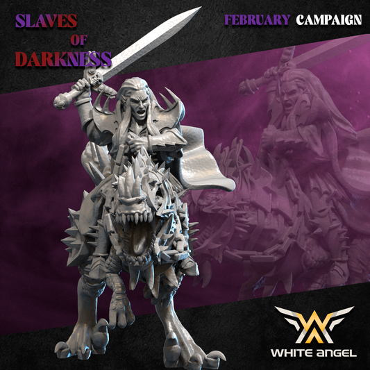 Dark Elf Dark Lord on Raptor | White Angel 28/32mm Fantasy Wargaming Miniatures