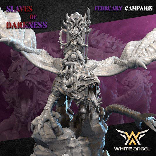 Dark Elf Dragon Mother | White Angel 28/32mm Fantasy Wargaming Miniatures
