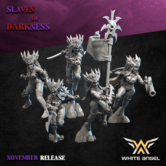 Dark Elf Shadow Daughters | White Angel 28/32mm Fantasy Wargaming Miniatures