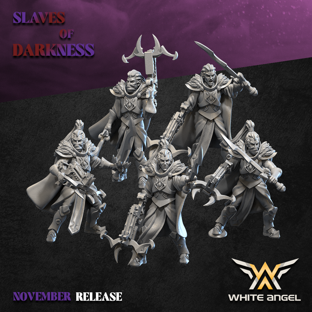 Dark Elf Shadow Warriors Crossbows | White Angel 28/32mm Fantasy Wargaming Miniatures