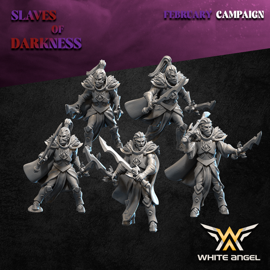 Dark Elf Shadow Warriors Dual Weapons | White Angel 28/32mm Fantasy Wargaming Miniatures