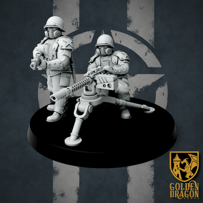 United States of America Infantry Heavy Weapons | Golden Dragon Games Weird WW2 LMG Role Playing Miniatures