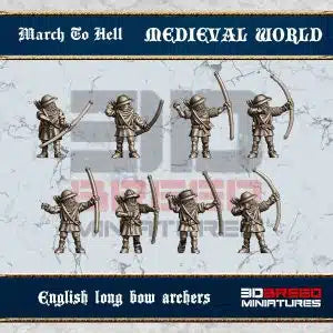 Medieval English Longbows | 3DBreed 15mm Wargaming Miniatures Role Playing Miniatures