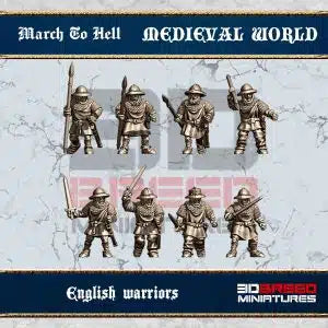 Medieval English Warriors | 3DBreed 15mm Wargaming Miniatures