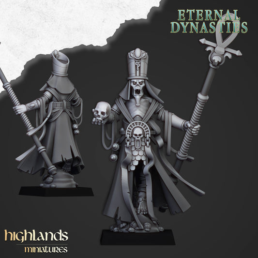 Eternal Dynasties Priest | Highlands Miniatures 28/32mm Fantasy Wargaming Miniatures Role Playing Miniatures