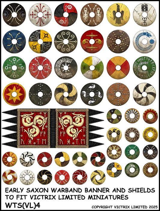 Early Saxon Warband Banner Sheet - Victrix