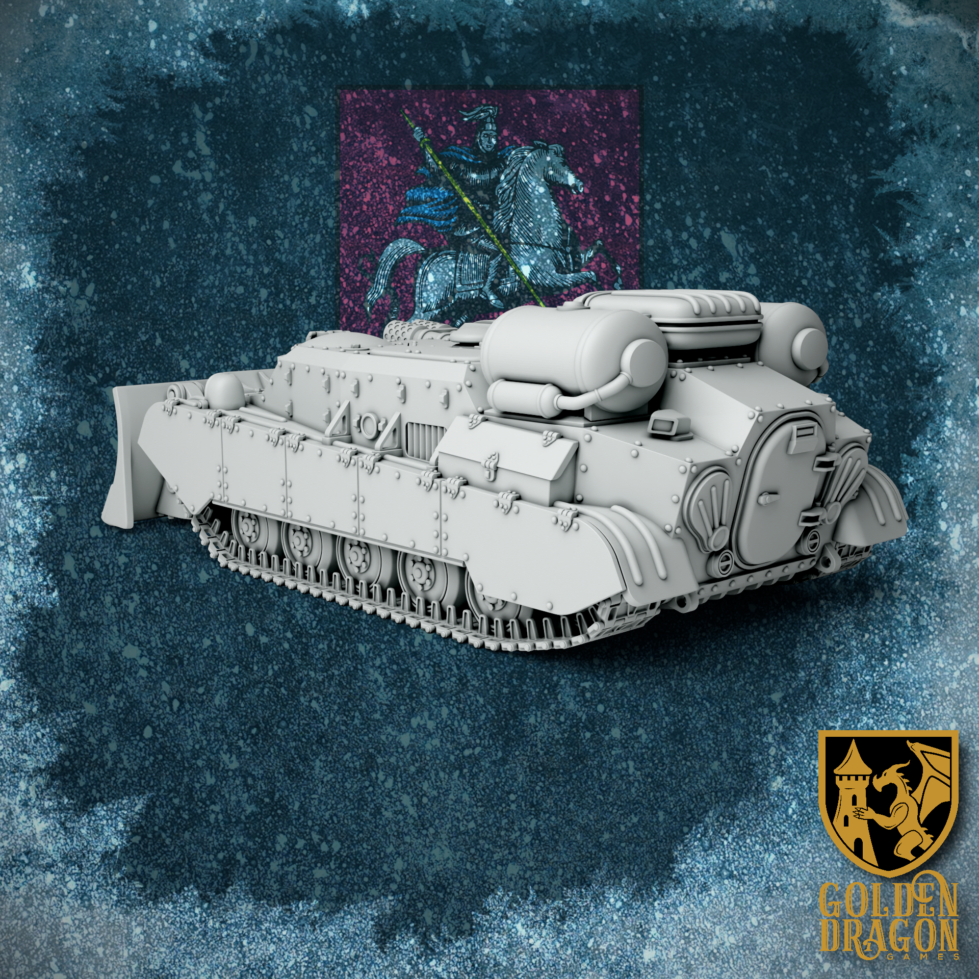 Russian Empire ’St. Olga’ Engineering Vehicle | Golden Dragon Games Weird WW2 Role Playing Miniatures