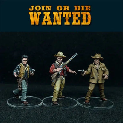 JOIN OR DIE WANTED FAR WEST LEGENDS | 3D Breed 28mm Wild West Wargaming Miniatures