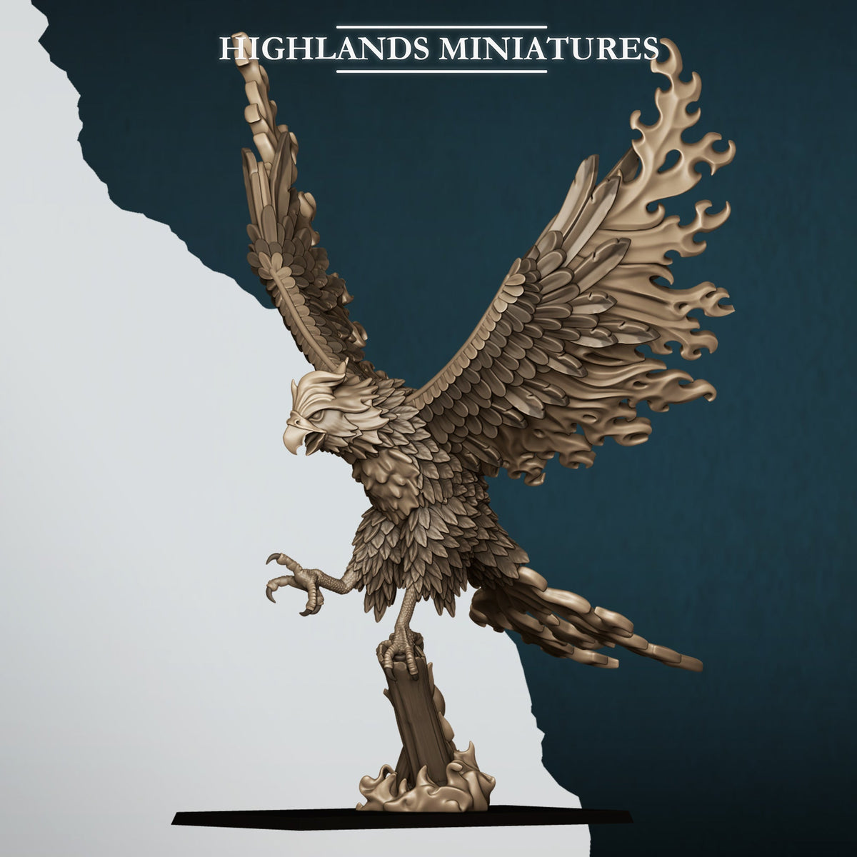 Aegean Elves Fire Phoenix | Highlands Miniatures 28/32mm Fantasy Wargaming Miniatures Role Playing Miniatures