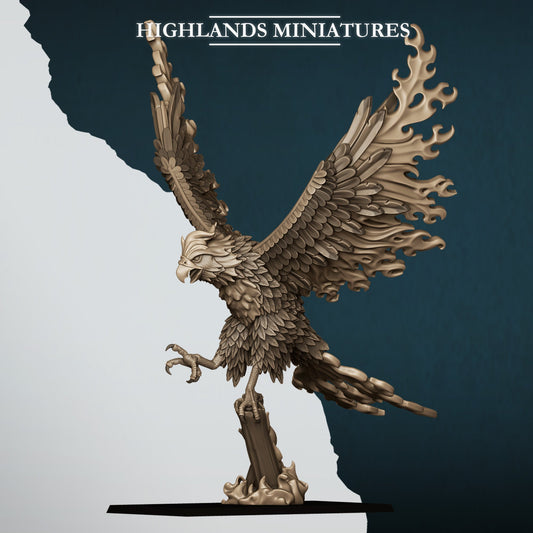 Aegean Elves Fire Phoenix | Highlands Miniatures 28/32mm Fantasy Wargaming Miniatures Role Playing Miniatures