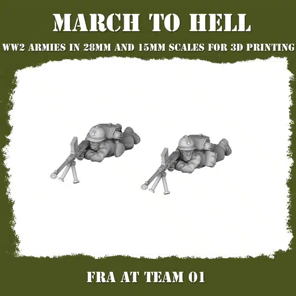 WW2 FRENCH ARMY AT TEAM | 3DBreed 15mm Wargaming Miniatures