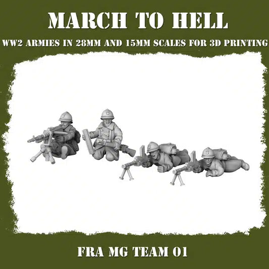 WW2 FRENCH ARMY MG TEAM | 3DBreed 15mm Wargaming Miniatures