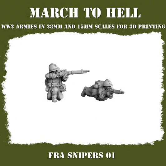 WW2 FRENCH ARMY SNIPERS | 3DBreed 15mm Wargaming Miniatures