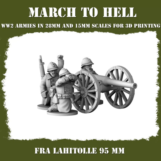 WW2 FRENCH ARMY LAHITOLLE 95 mm | 3DBreed 15mm Wargaming Miniatures