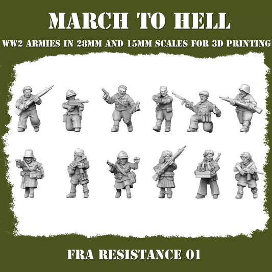 WW2 FRENCH ARMY RESISTANCE | 3DBreed 15mm Wargaming Miniatures