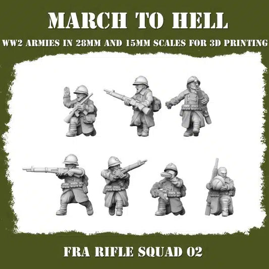 WW2 FRENCH ARMY SQUAD | 3DBreed 15mm Wargaming Miniatures