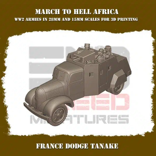 WW2 FRENCH FOREIGN LEGION DODGE TANAKE | 3DBreed 15mm Wargaming Miniatures