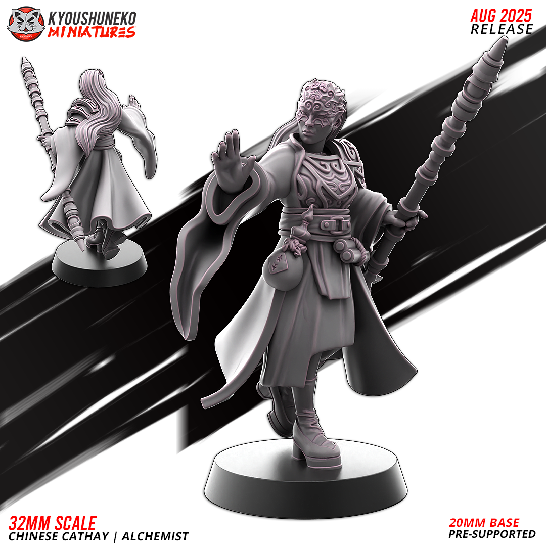 Cathay Grand Alchemist | Kyoushuneko 28/32mm Fantasy Wargaming Miniatures Role Playing Miniatures
