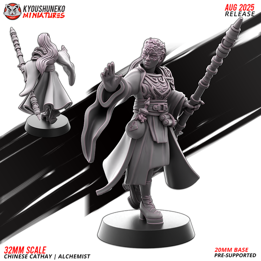 Cathay Grand Alchemist | Kyoushuneko 28/32mm Fantasy Wargaming Miniatures Role Playing Miniatures