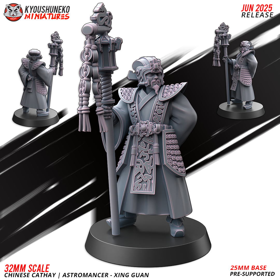 Cathay Astromancer Xing Guan | Kyoushuneko 28/32mm Fantasy Wargaming Miniatures Role Playing Miniatures