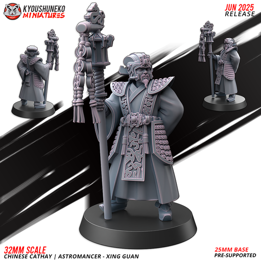 Cathay Astromancer Xing Guan | Kyoushuneko 28/32mm Fantasy Wargaming Miniatures Role Playing Miniatures