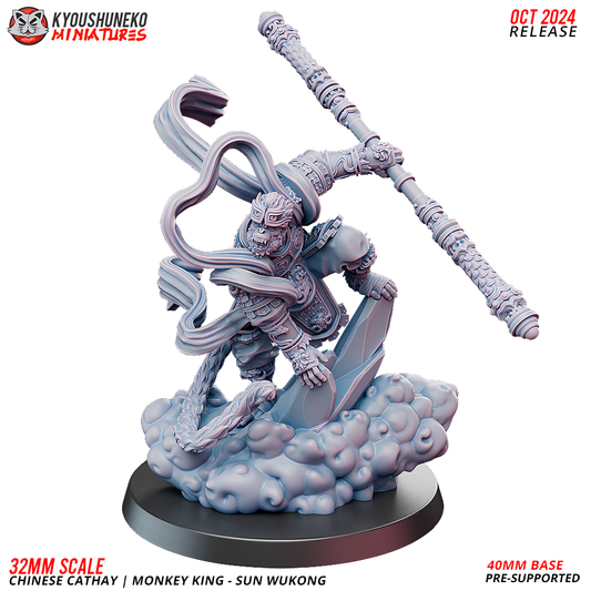 Cathay Sun Wukong | Kyoushuneko 28/32mm Fantasy Wargaming Miniatures Role Playing Miniatures
